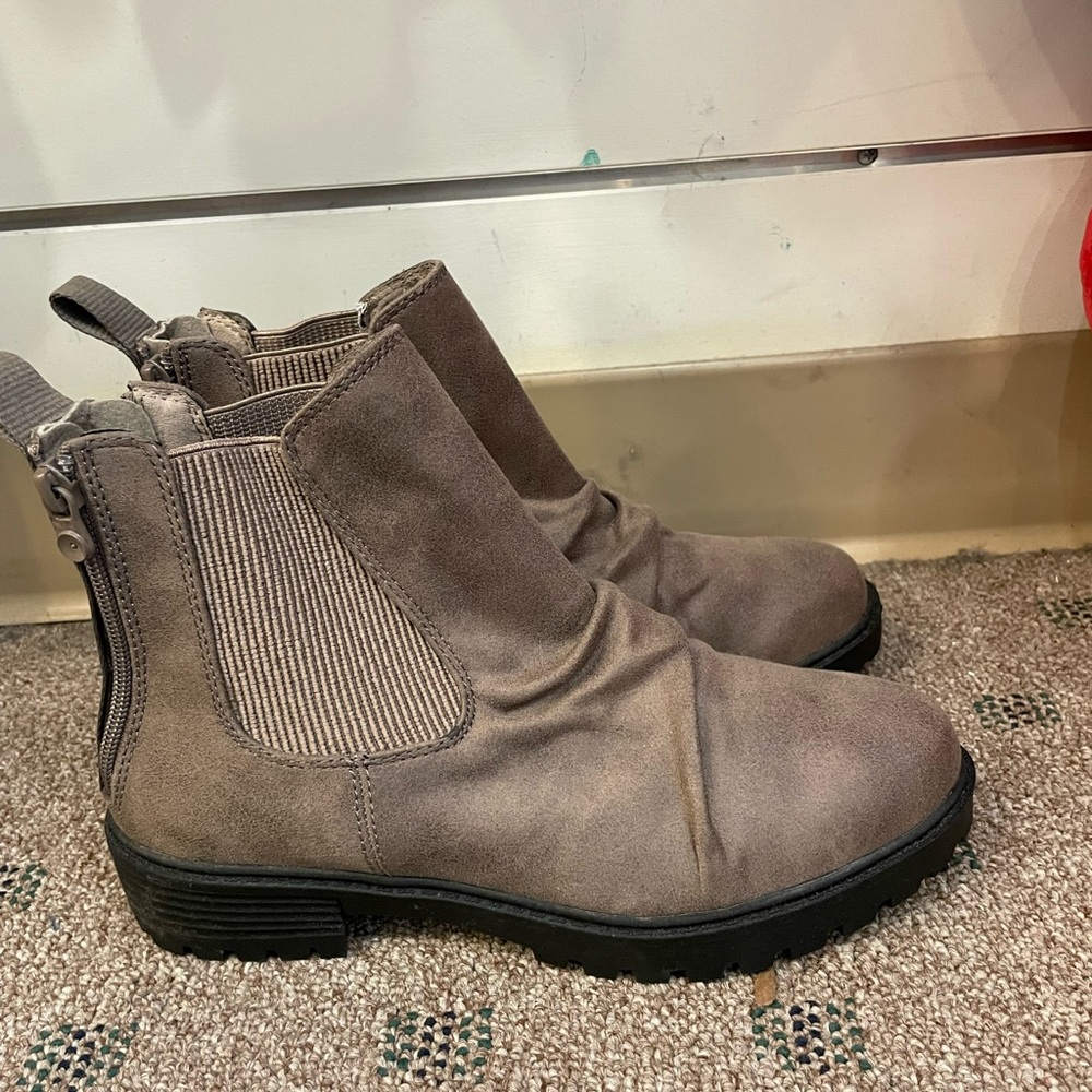 Not Rated Taupe Ankle Boots
